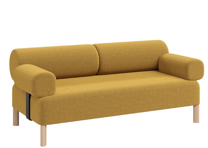 Pebble Two Seat Lounge + 2 armrest - Mustard